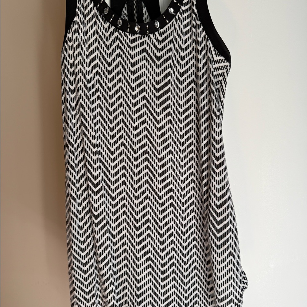 Candie's Black and White Chevron Tank Top